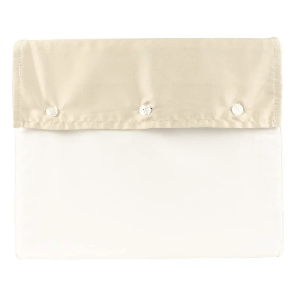 Organic Sateen Border Twin Duvet Cover CSnd 66X86 Inches